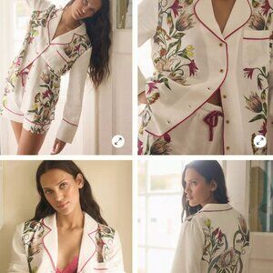 Victoria Garcia for Anthropologie Flannel Buttondown Pajama Top - Medium - NWT